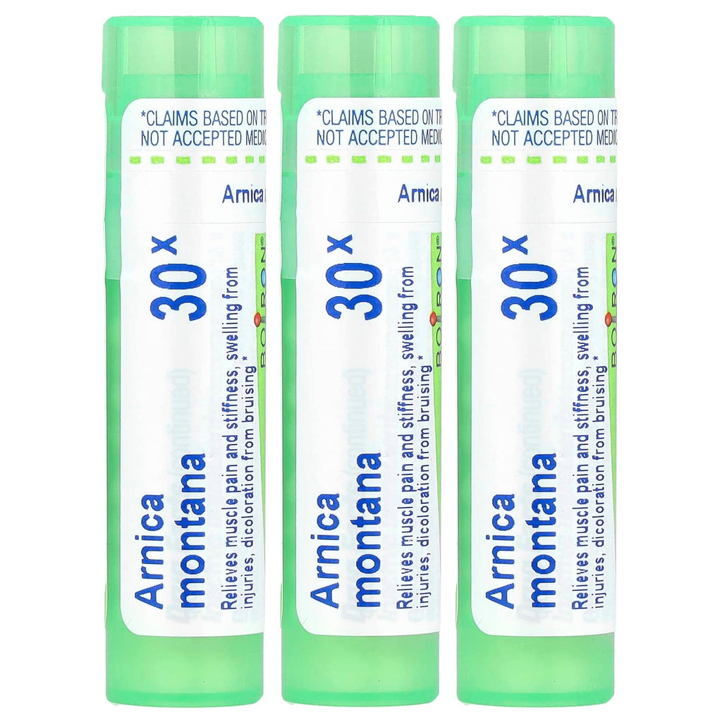 Árnica Montana, 30X, 3 tubos, aprox. 80 gránulos cada uno