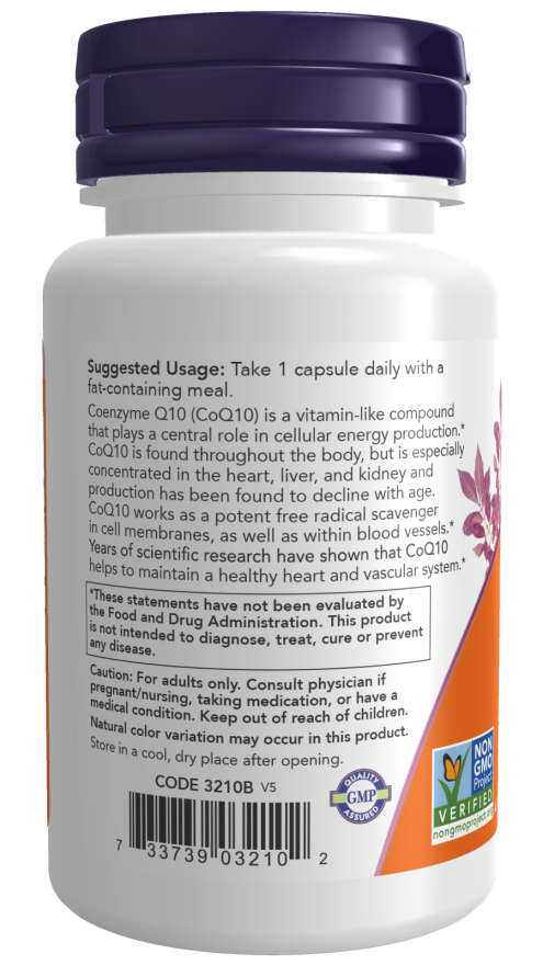 Cápsulas vegetales de CoQ10 de 100 mg con bayas de espino
