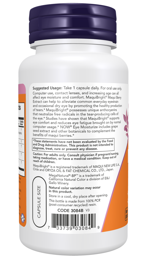Hidratación de ojos con cápsulas vegetales MaquiBright®