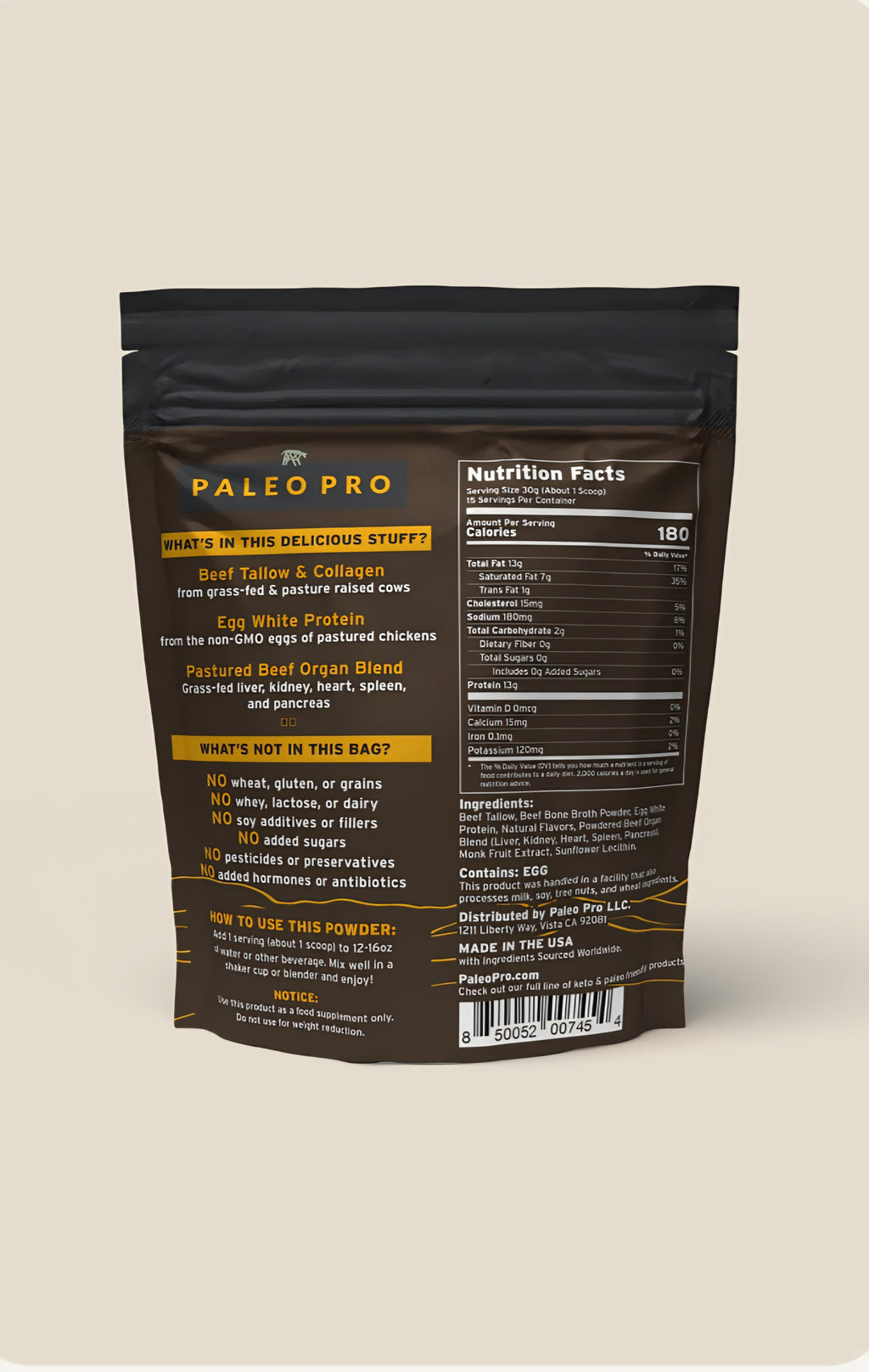 PROTEÍNA CARNIVORA COMPLETA EN POLVO