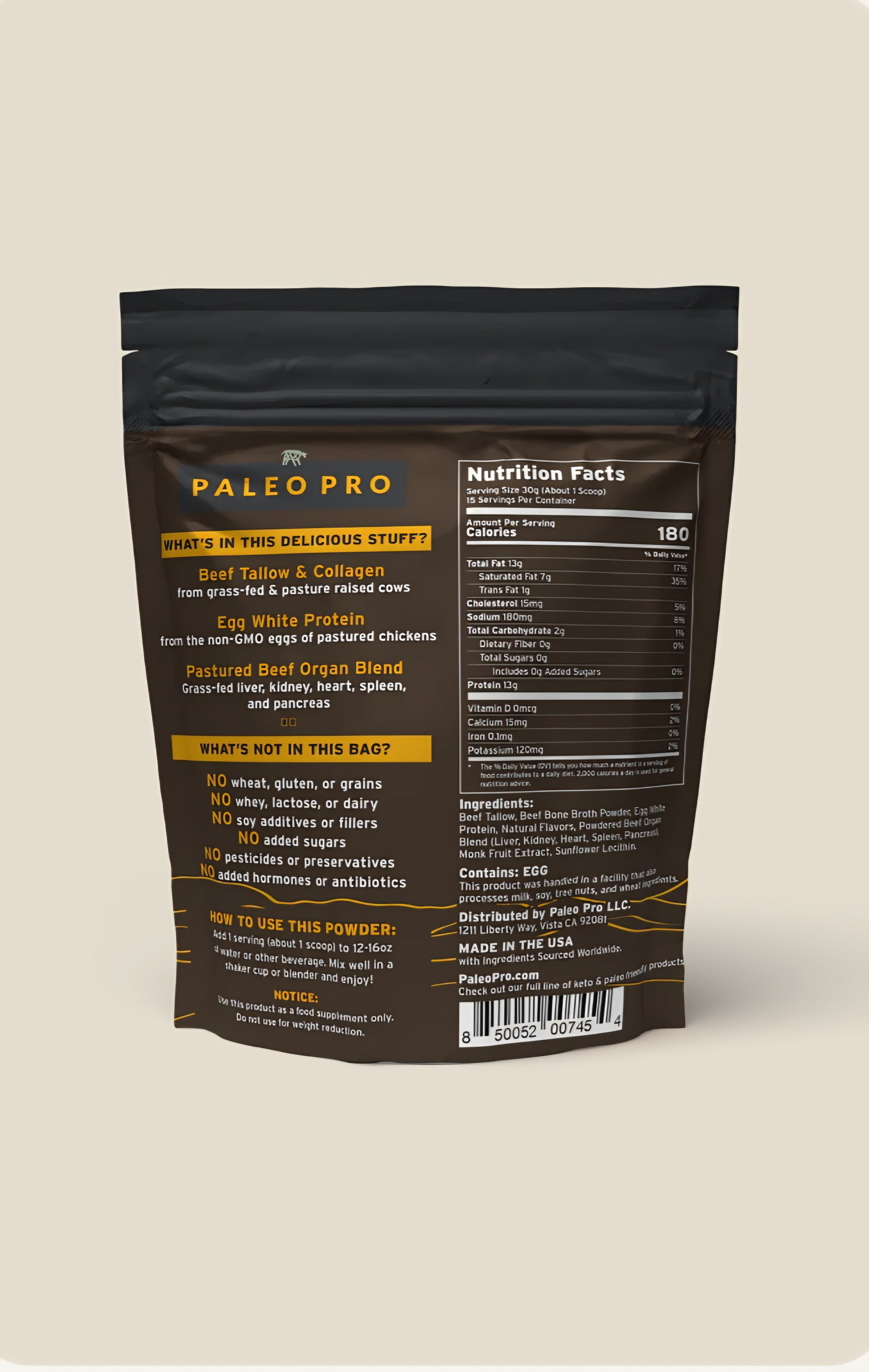 PROTEÍNA CARNIVORA COMPLETA EN POLVO