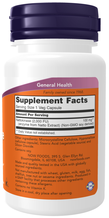 Nattokinasa 100 mg Cápsulas Vegetales
