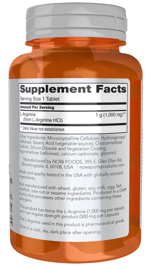 L-Arginina 1000 mg, comprimidos de doble potencia