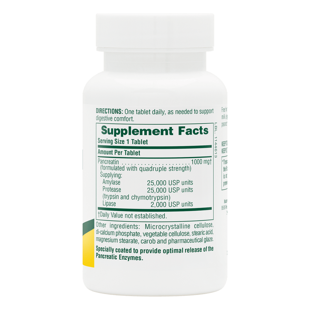 Comprimidos de pancreatina 1000 mg
60 unidades