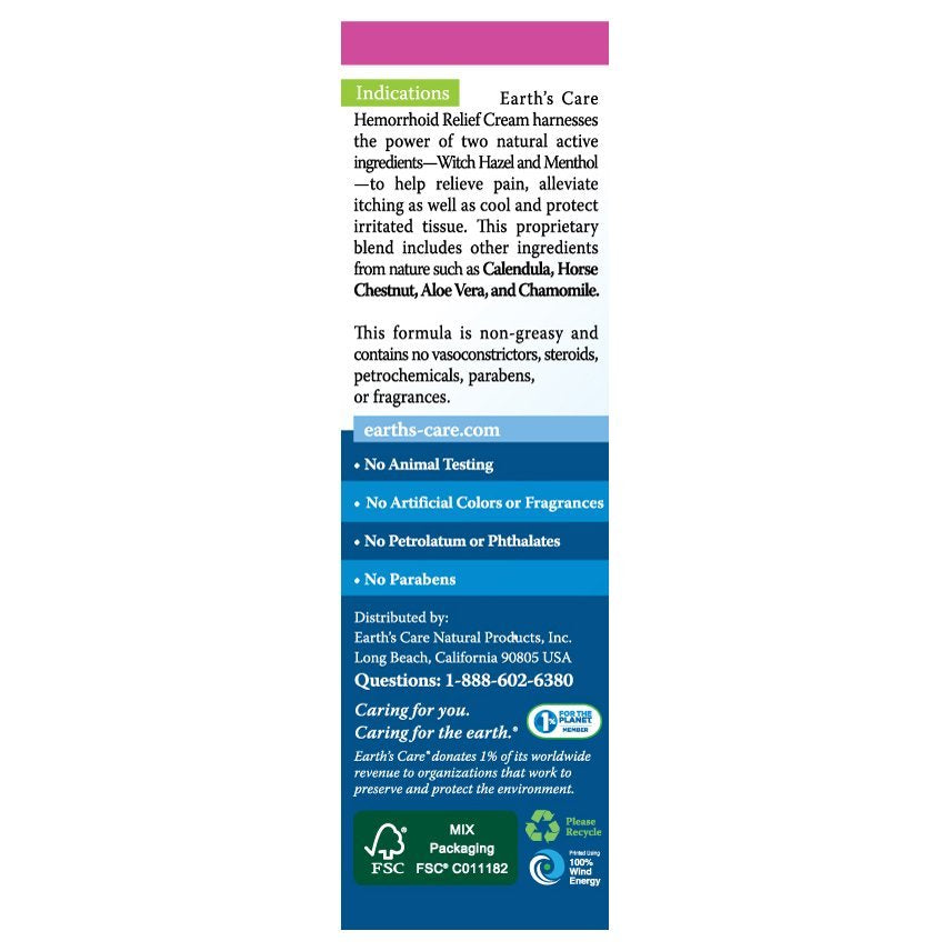 Crema para aliviar hemorroides 1 oz.
