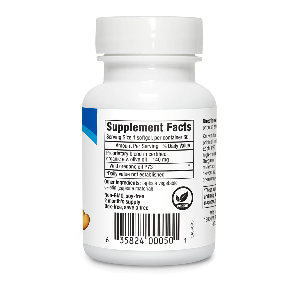 Cápsulas de gel Oreganol P73 - Aceite de orégano de uso diario