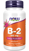 Cápsulas vegetales de vitamina B-2 de 100 mg