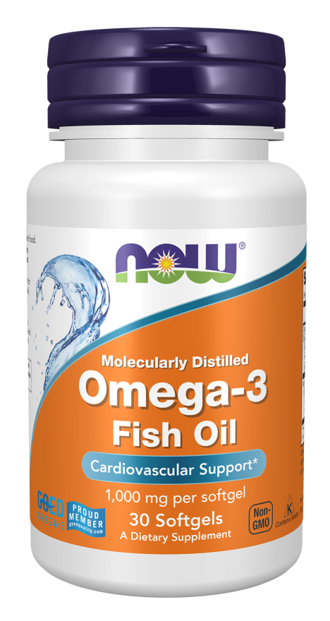 Aceite de pescado omega-3, cápsulas blandas destiladas molecularmente