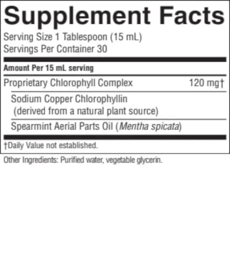 Clorofila líquida extrafuerte para la salud intestinal 16 oz
