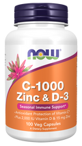 Cápsulas vegetales de zinc y vitamina D-3 C-1000