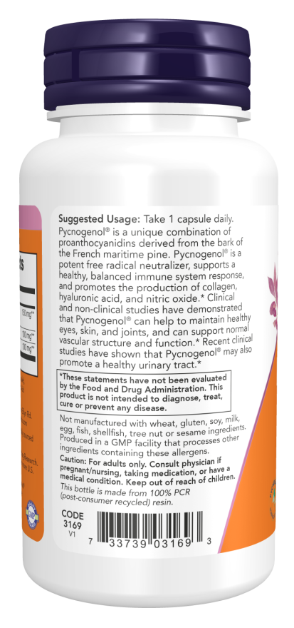 Pycnogenol, cápsulas vegetales extra fuertes de 150 mg