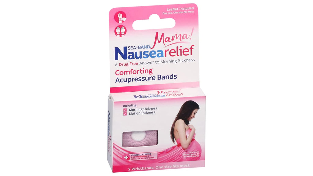Pulseras de acupresión Sea-Band Mama para aliviar las náuseas, talla única (2 unidades)
