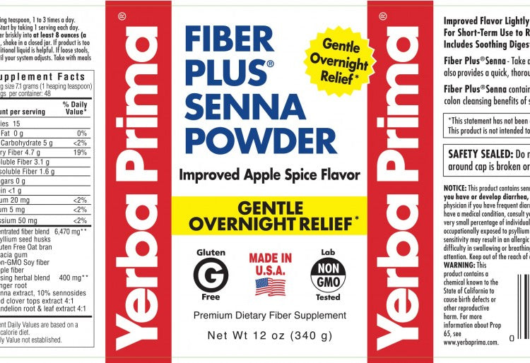 Polvo de sen Fiber Plus [Sabor a manzana y especias mejorado]