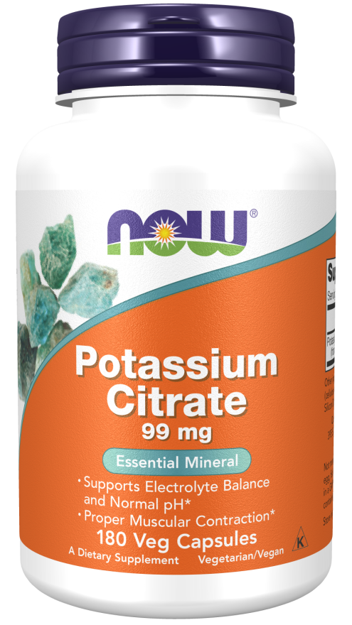 Cápsulas vegetales de citrato de potasio de 99 mg