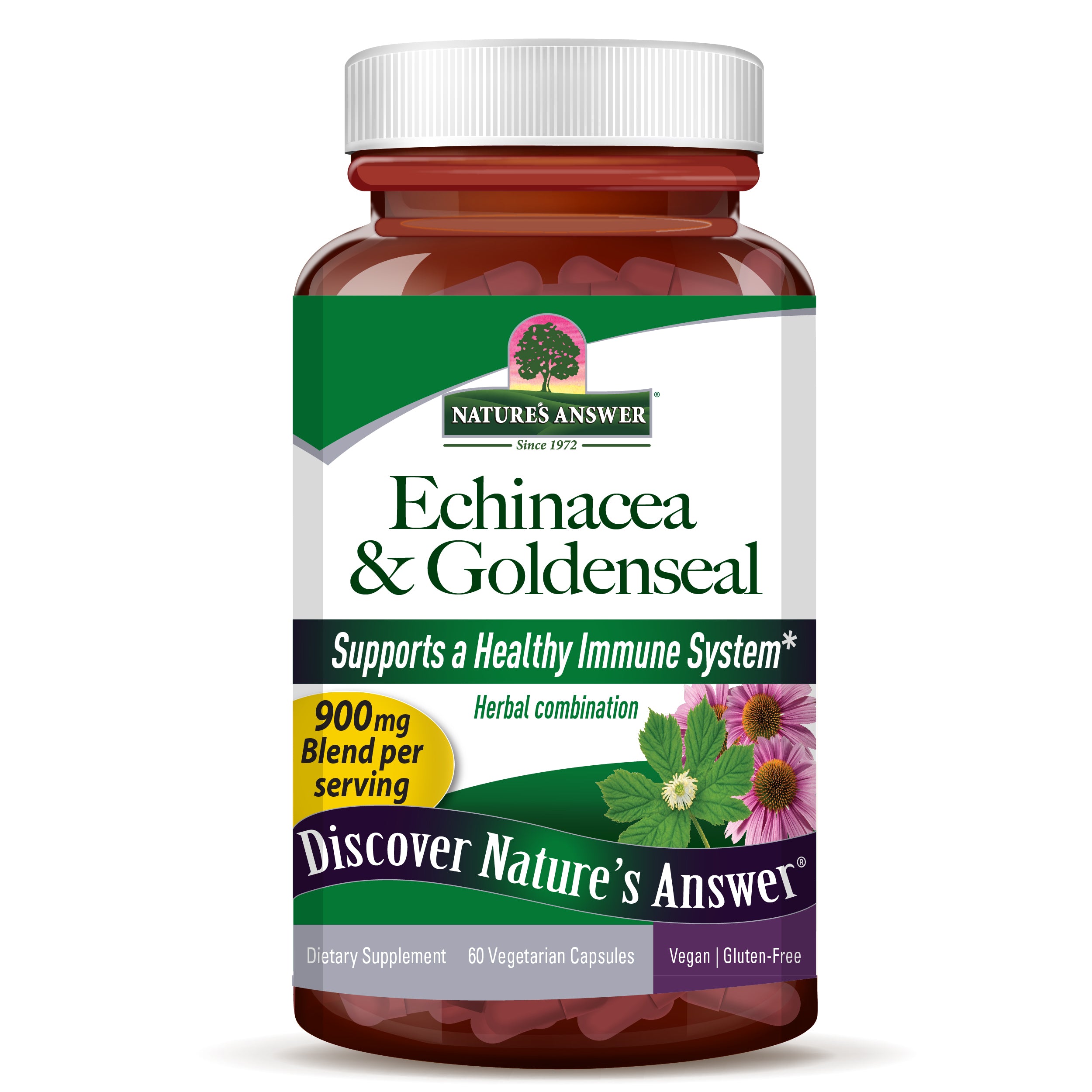 Echinacea and Goldenseal Root 60 Veggie Capsules