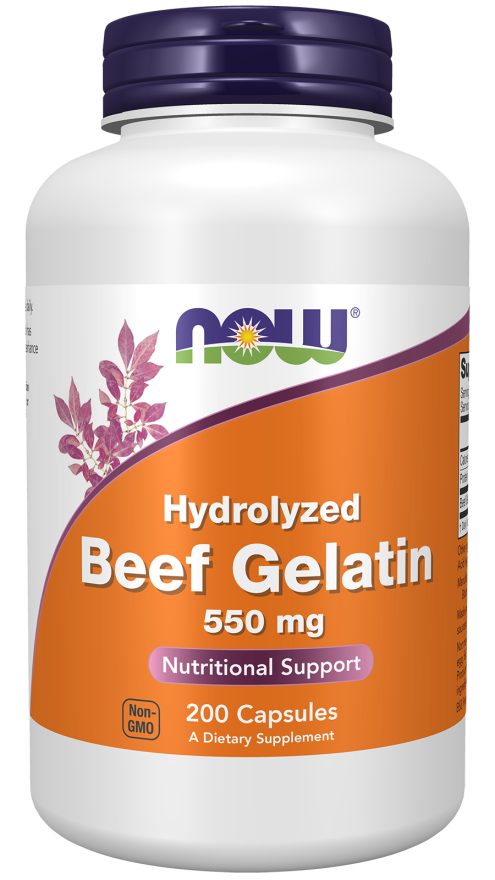 Cápsulas de gelatina de res de 550 mg