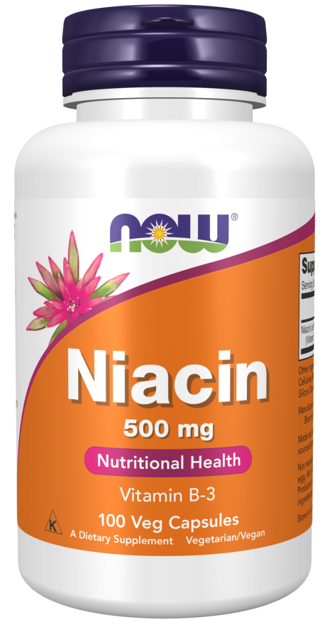Cápsulas vegetales de niacina de 500 mg