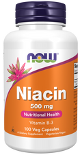Cápsulas vegetales de niacina de 500 mg