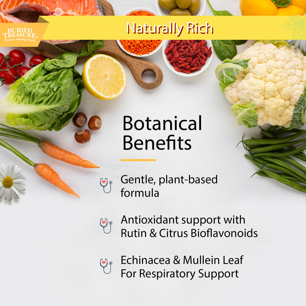 Nutrientes líquidos Buried Treasure® ACF para niños: Refuerzo inmunitario líquido para niños | Sabor a frambuesa | Sin azúcar