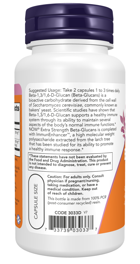 Betaglucanos con ImmunEnhancer™, cápsulas vegetales extra fuertes