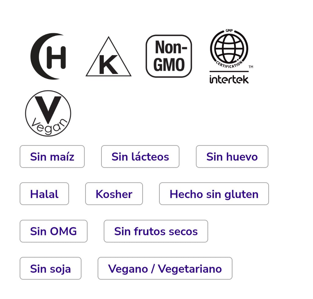 Cápsulas vegetales de ácido pantoténico de 500 mg