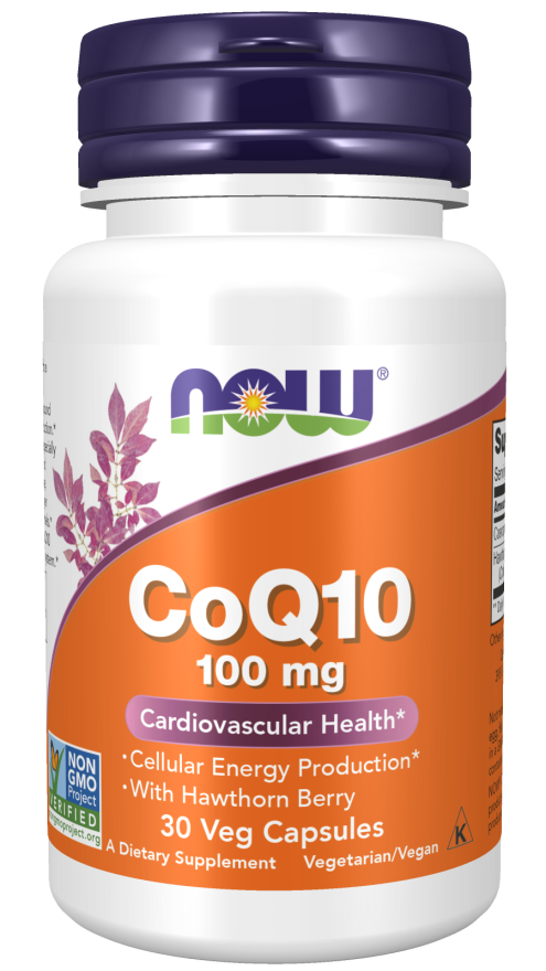 Cápsulas vegetales de CoQ10 de 100 mg con bayas de espino