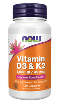 Cápsulas de vitamina D3 y K2