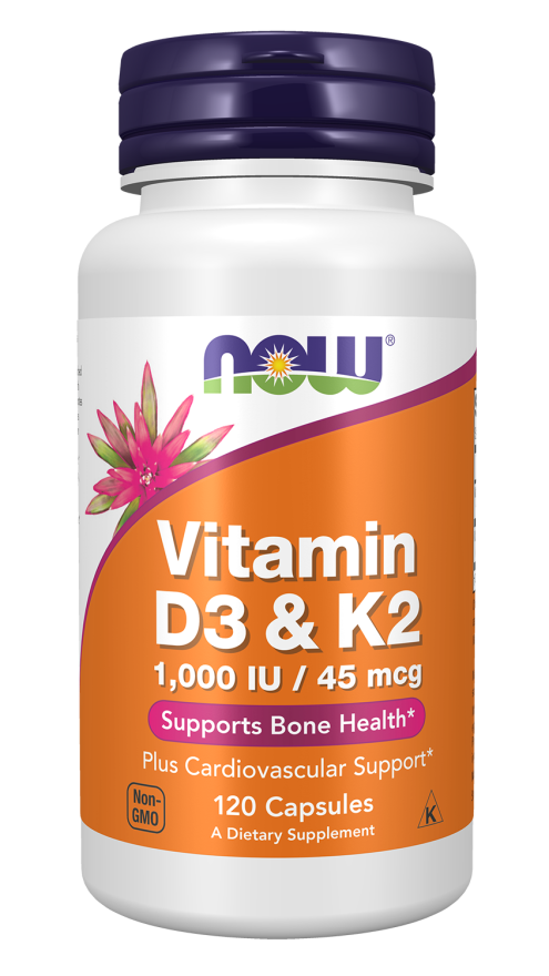 Cápsulas de vitamina D3 y K2
