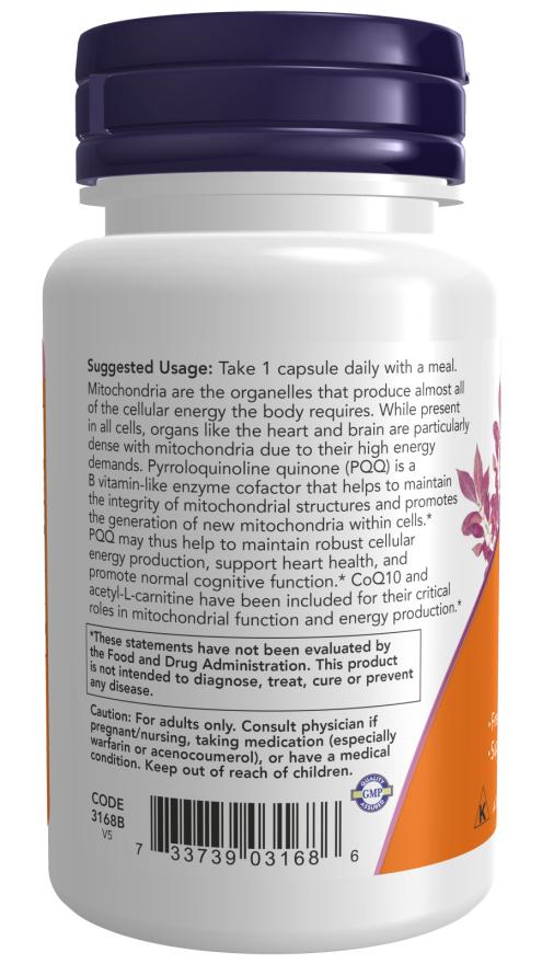 Cápsulas vegetales energéticas PQQ