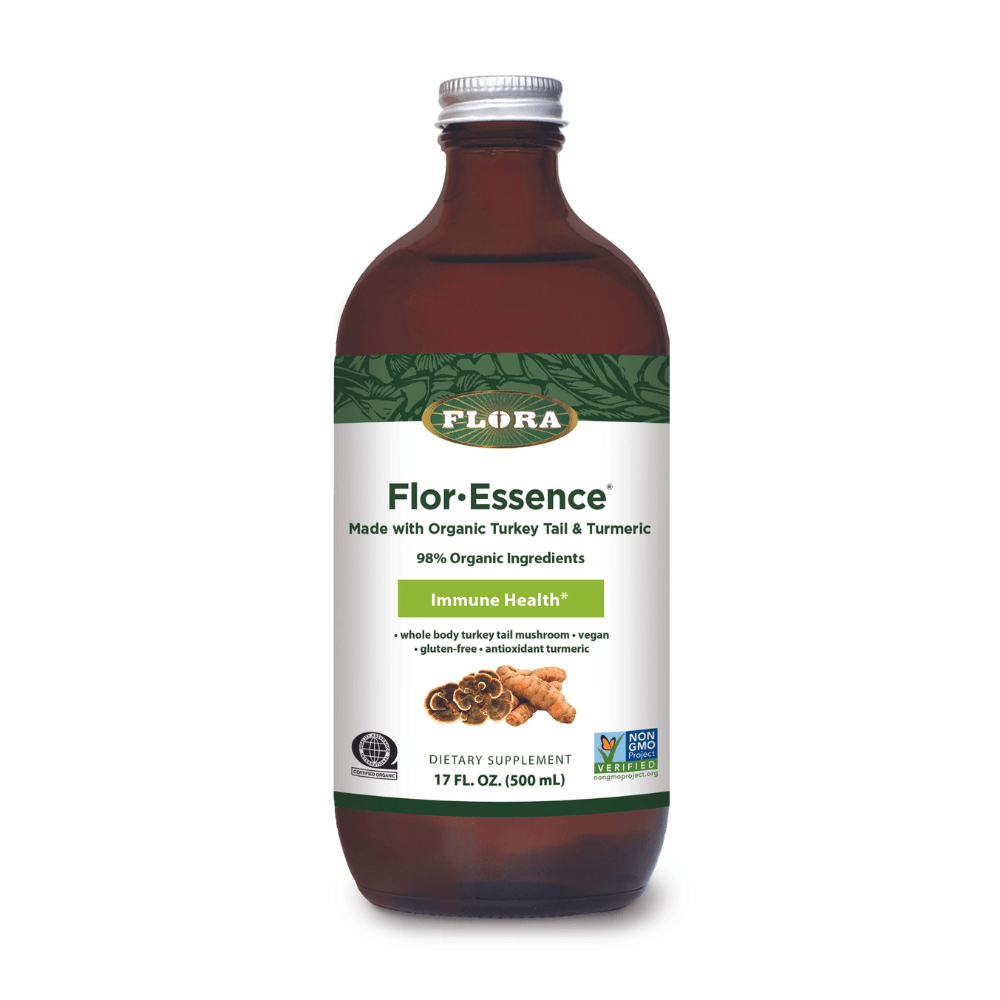 Flor•Essence® Hecho con cola de pavo orgánica y cúrcuma