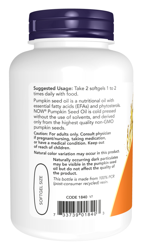 Cápsulas blandas de aceite de semilla de calabaza de 1000 mg
