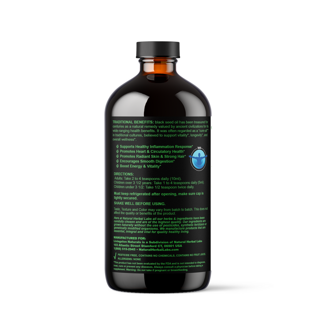 SEMILLA NEGRA, ACEITE DE ORÉGANO Y MORINGA - 16 oz