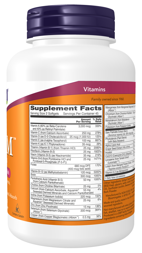 Adam™ Cápsulas blandas con múltiples vitaminas para hombres