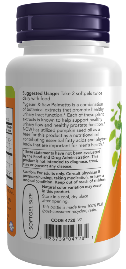 Cápsulas blandas de Pygeum y Saw Palmetto (120 Cápsulas)