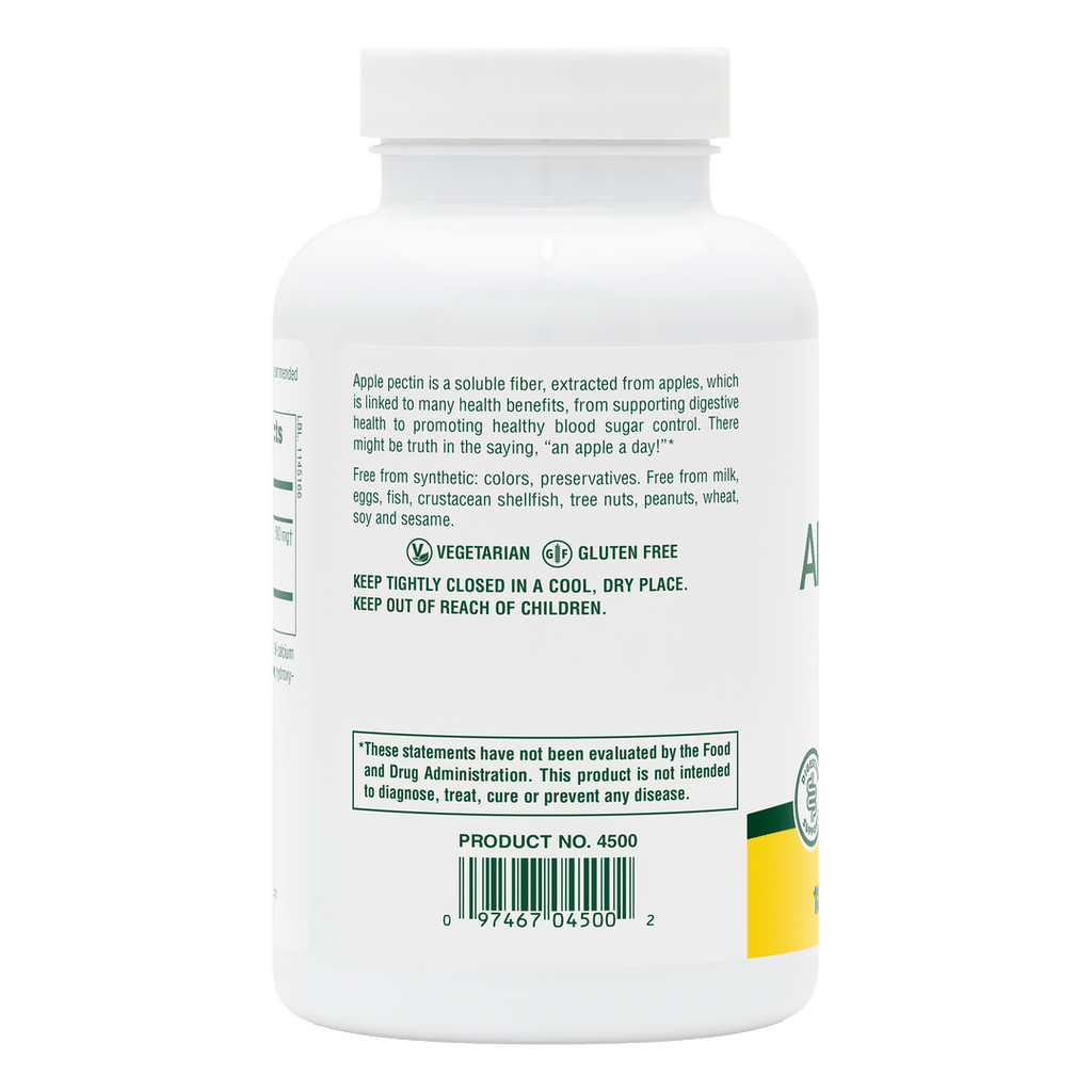 Comprimidos de pectina de manzana de 500 mg
180 unidades