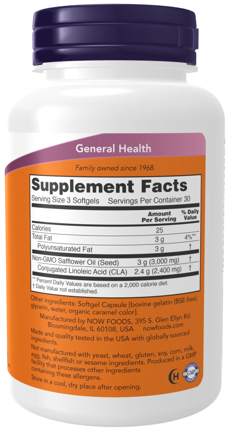 Cápsulas blandas de CLA (ácido linoleico conjugado) 800 mg