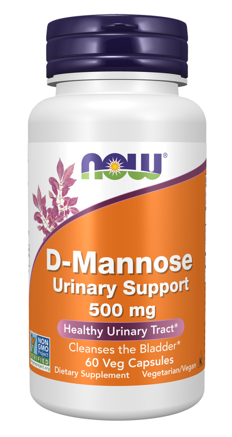 Cápsulas vegetales de D-manosa para el apoyo urinario (500 mg)