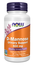 Cápsulas vegetales de D-manosa para el apoyo urinario (500 mg)