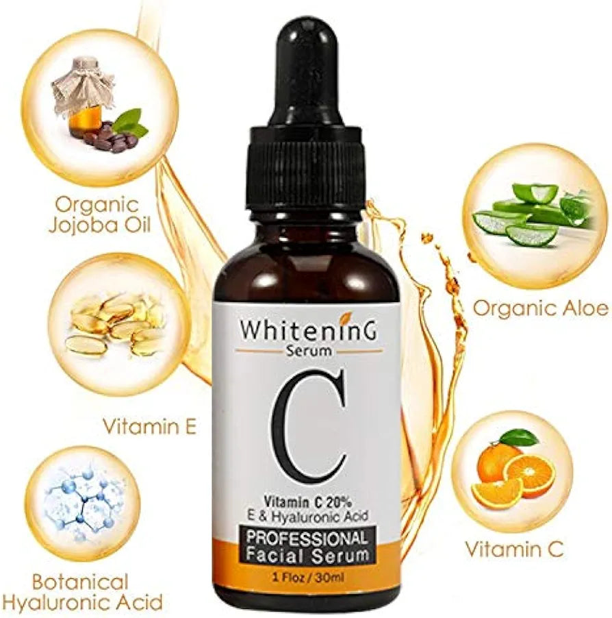 SUERO FACIAL DE VITAMINAS C, E & ACIDO HIALURONICO