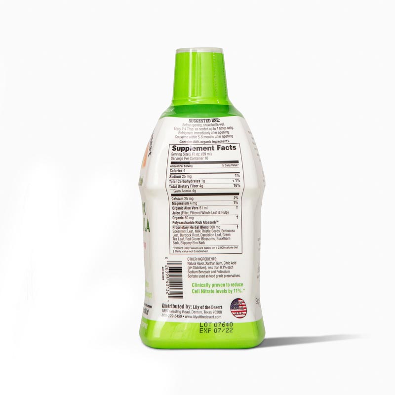 Fórmula desintoxicante a base de aloe vera
