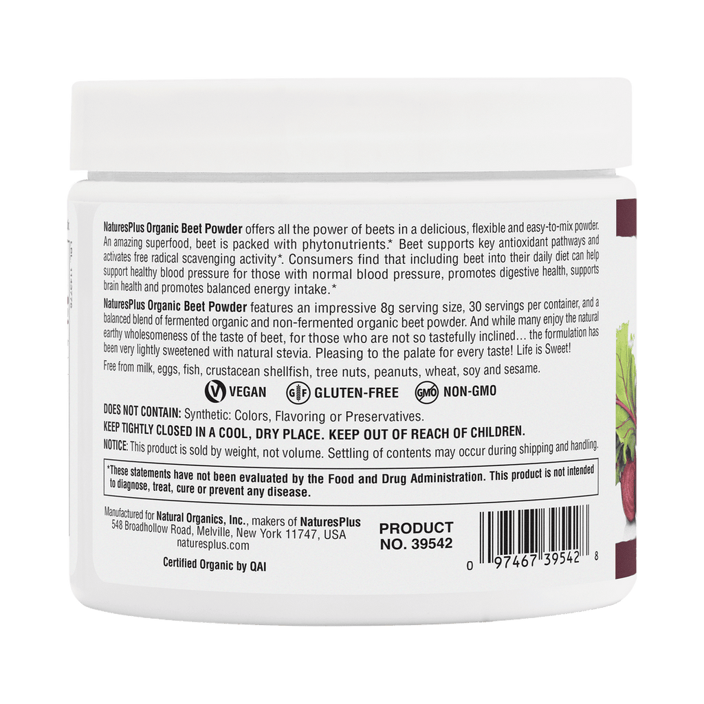 Polvo de remolacha orgánica
240g -