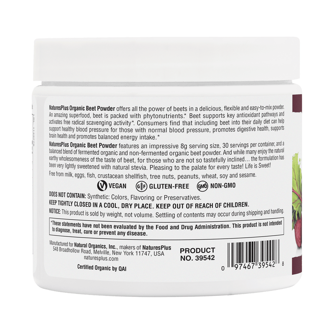 Polvo de remolacha orgánica
240g -