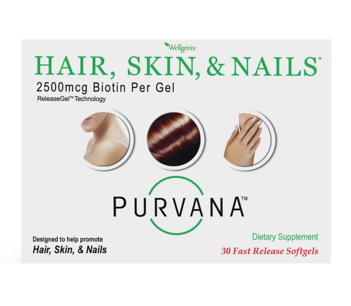 Purvana Cabello, Piel y Uñas 30ct