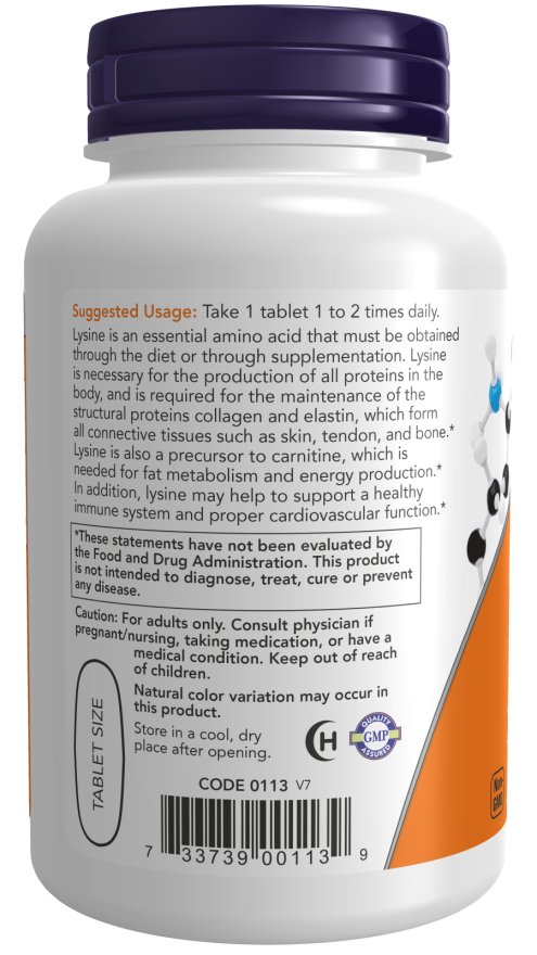 Comprimidos de L-lisina de doble potencia de 1000 mg (250 Tabletas)
