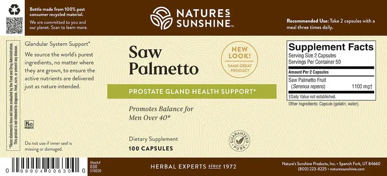 Saw Palmetto 100 cápsulas