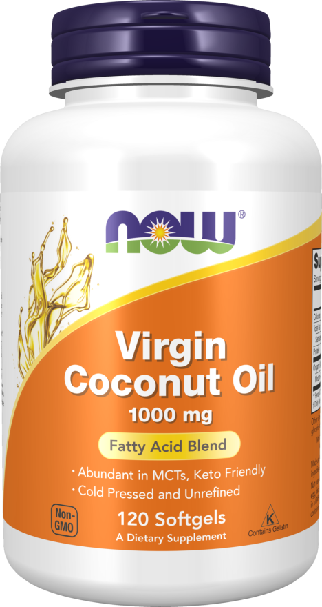 Cápsulas blandas de aceite de coco virgen de 1000 mg