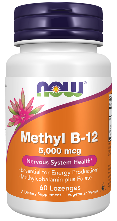 Pastillas chewable de metil B-12 de 5000 mcg