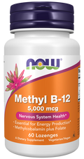 Pastillas chewable de metil B-12 de 5000 mcg