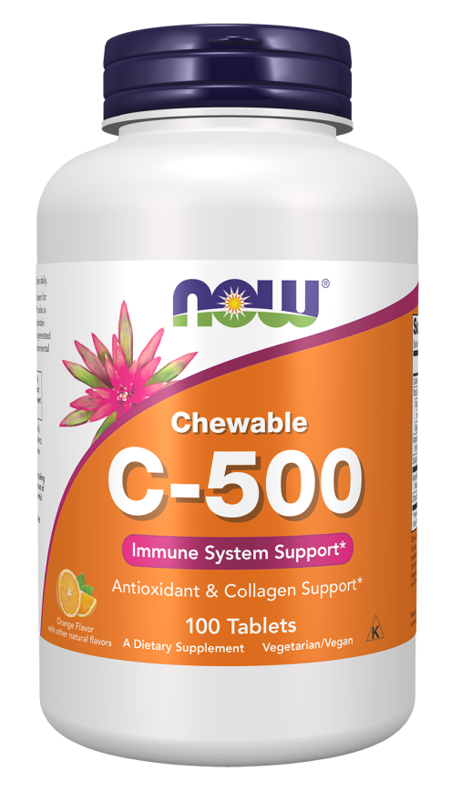 Comprimidos masticables de vitamina C-500 naranja