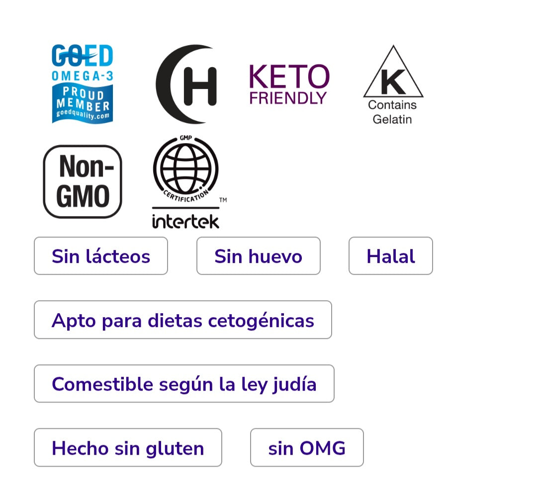 Aceite de pescado omega-3, cápsulas blandas destiladas molecularmente